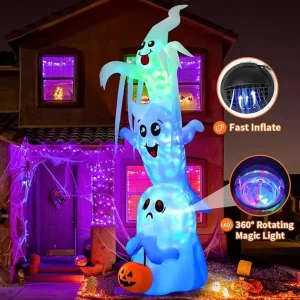Halloween Inflatable Ghost Outdoor Decorations / Built-in LED's