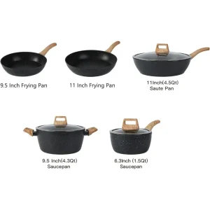 16PCS Pot and Pan Set Non Stick Cookware